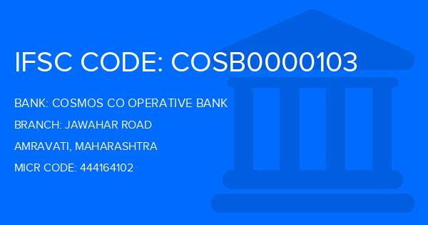 Cosmos Co Operative Bank Jawahar Road Branch IFSC Code