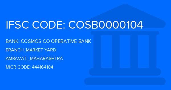 Cosmos Co Operative Bank Market Yard Branch IFSC Code
