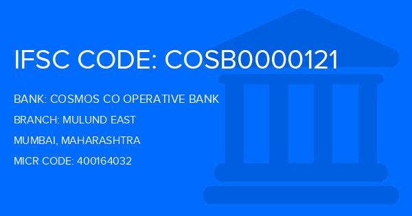 Cosmos Co Operative Bank Mulund East Branch IFSC Code