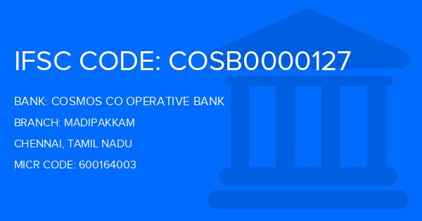 Cosmos Co Operative Bank Madipakkam Branch IFSC Code