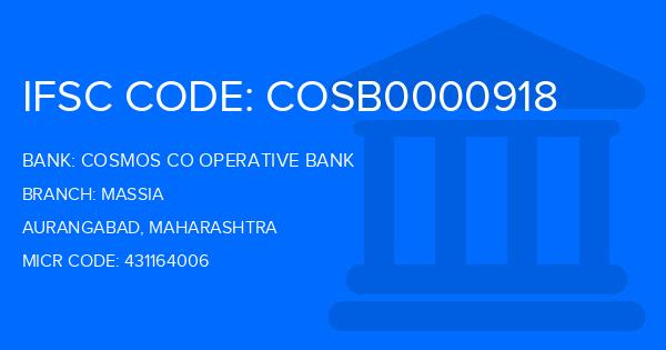 Cosmos Co Operative Bank Massia Branch IFSC Code