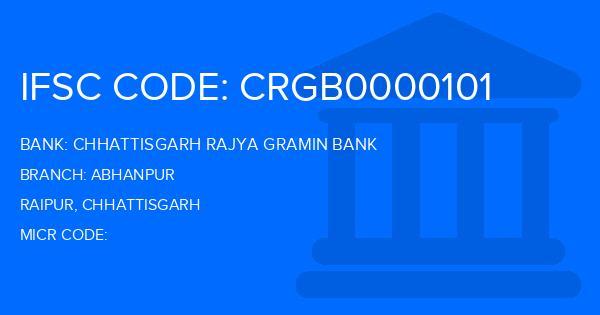 Chhattisgarh Rajya Gramin Bank Abhanpur Branch IFSC Code
