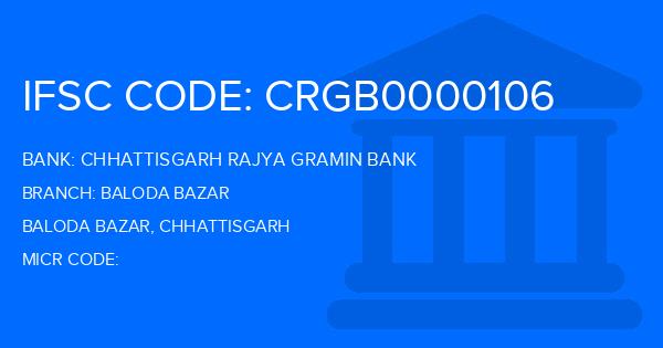 Chhattisgarh Rajya Gramin Bank Baloda Bazar Branch IFSC Code