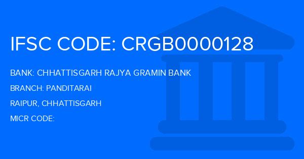 Chhattisgarh Rajya Gramin Bank Panditarai Branch IFSC Code