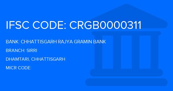 Chhattisgarh Rajya Gramin Bank Sirri Branch IFSC Code