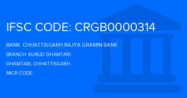 Chhattisgarh Rajya Gramin Bank Kurud Dhamtari Branch IFSC Code