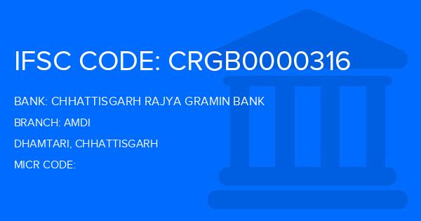 Chhattisgarh Rajya Gramin Bank Amdi Branch IFSC Code