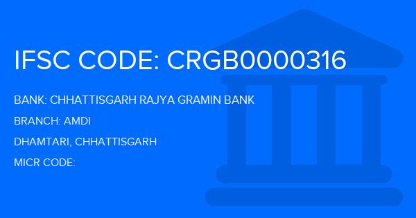 Chhattisgarh Rajya Gramin Bank Amdi Branch IFSC Code