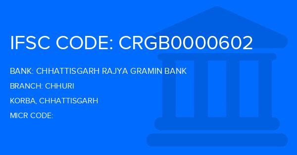 Chhattisgarh Rajya Gramin Bank Chhuri Branch IFSC Code