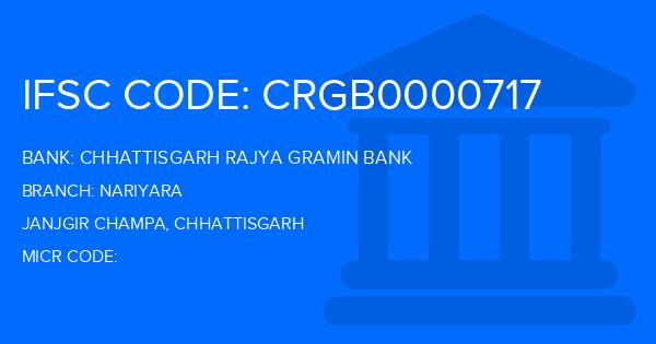Chhattisgarh Rajya Gramin Bank Nariyara Branch IFSC Code