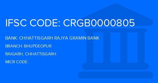 Chhattisgarh Rajya Gramin Bank Bhupdeopur Branch IFSC Code