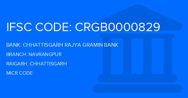 Chhattisgarh Rajya Gramin Bank Navrangpur Branch IFSC Code