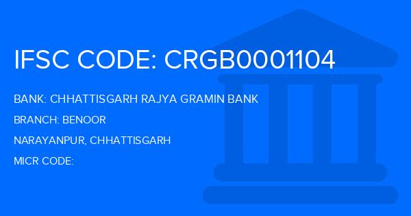 Chhattisgarh Rajya Gramin Bank Benoor Branch IFSC Code