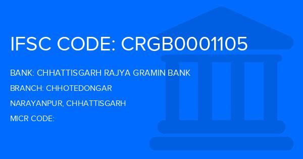 Chhattisgarh Rajya Gramin Bank Chhotedongar Branch IFSC Code