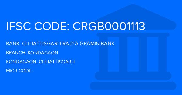 Chhattisgarh Rajya Gramin Bank Kondagaon Branch IFSC Code