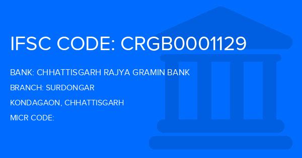 Chhattisgarh Rajya Gramin Bank Surdongar Branch IFSC Code
