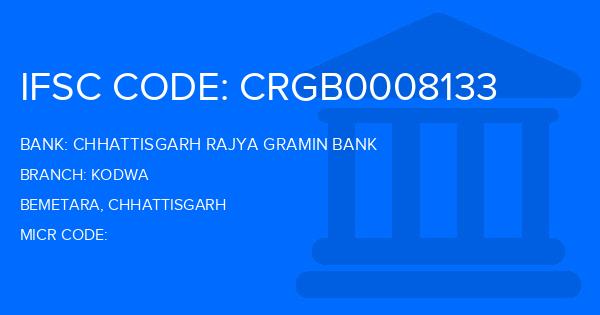 Chhattisgarh Rajya Gramin Bank Kodwa Branch IFSC Code