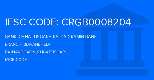 Chhattisgarh Rajya Gramin Bank Bdivanbhedi Branch IFSC Code