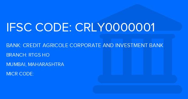 Credit Agricole Corporate And Investment Bank Rtgs Ho Branch IFSC Code
