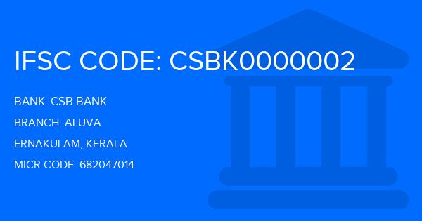 Csb Bank Aluva Branch IFSC Code