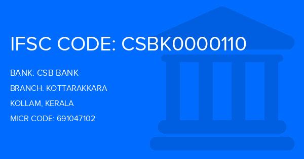 Csb Bank Kottarakkara Branch IFSC Code