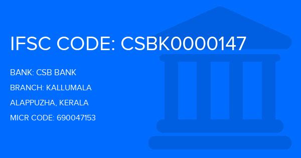 Csb Bank Kallumala Branch IFSC Code