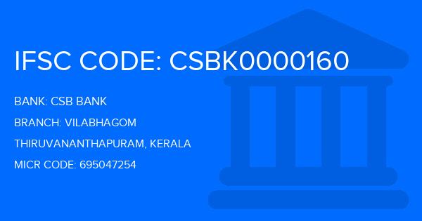 Csb Bank Vilabhagom Branch IFSC Code