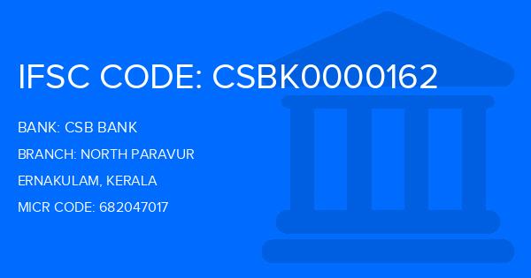 Csb Bank North Paravur Branch IFSC Code