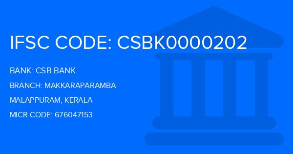 Csb Bank Makkaraparamba Branch IFSC Code