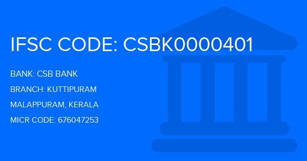 Csb Bank Kuttipuram Branch IFSC Code