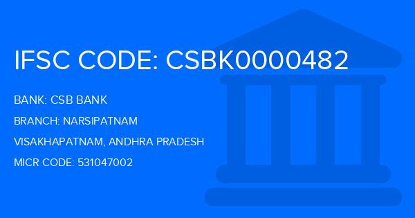 Csb Bank Narsipatnam Branch IFSC Code
