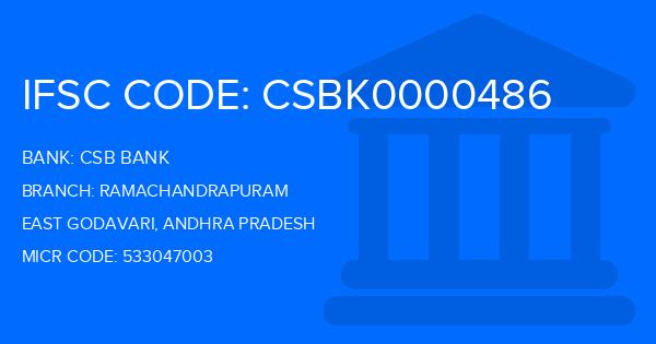 Csb Bank Ramachandrapuram Branch IFSC Code