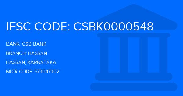 Csb Bank Hassan Branch IFSC Code
