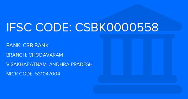 Csb Bank Chodavaram Branch IFSC Code