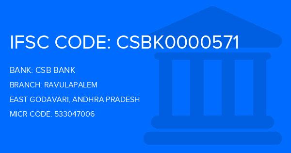 Csb Bank Ravulapalem Branch IFSC Code