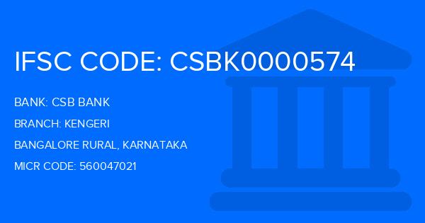 Csb Bank Kengeri Branch IFSC Code