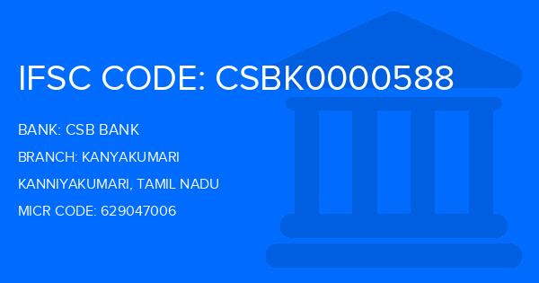 Csb Bank Kanyakumari Branch IFSC Code