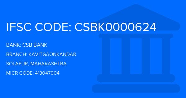 Csb Bank Kavitgaonkandar Branch IFSC Code