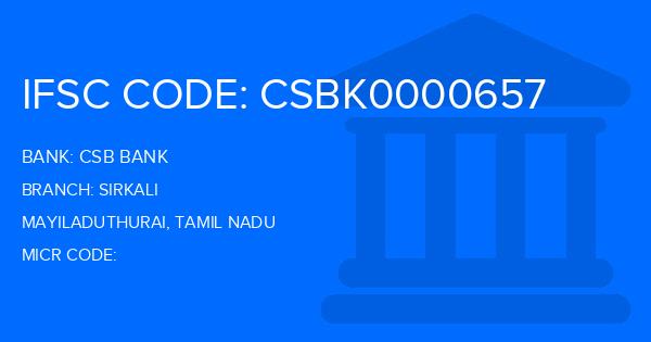 Csb Bank Sirkali Branch IFSC Code