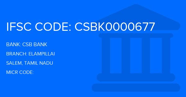 Csb Bank Elampillai Branch IFSC Code