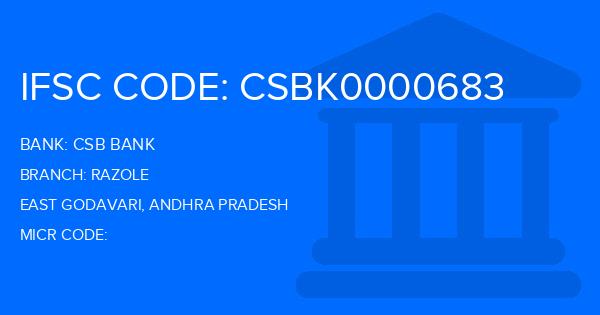 Csb Bank Razole Branch IFSC Code