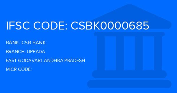 Csb Bank Uppada Branch IFSC Code