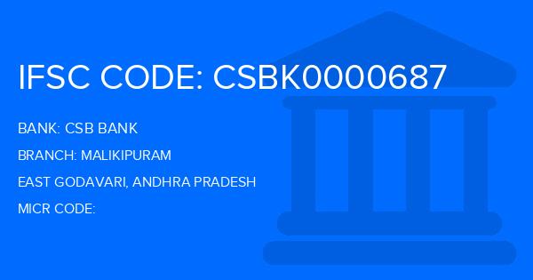 Csb Bank Malikipuram Branch IFSC Code