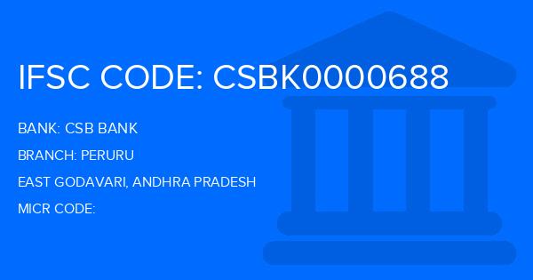 Csb Bank Peruru Branch IFSC Code