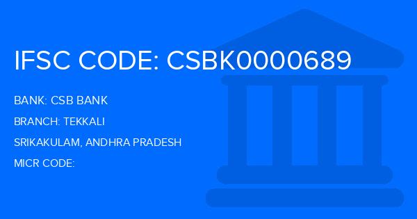 Csb Bank Tekkali Branch IFSC Code