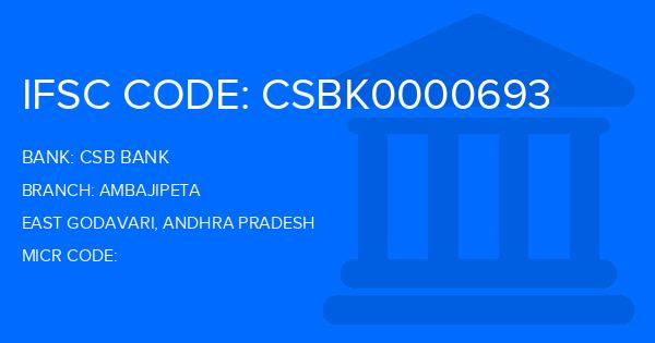 Csb Bank Ambajipeta Branch IFSC Code