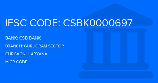 Csb Bank Gurugram Sector Branch IFSC Code