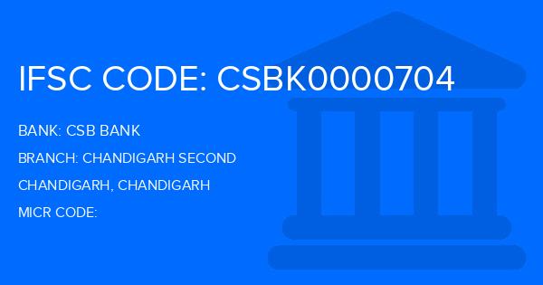 Csb Bank Chandigarh Second Branch IFSC Code
