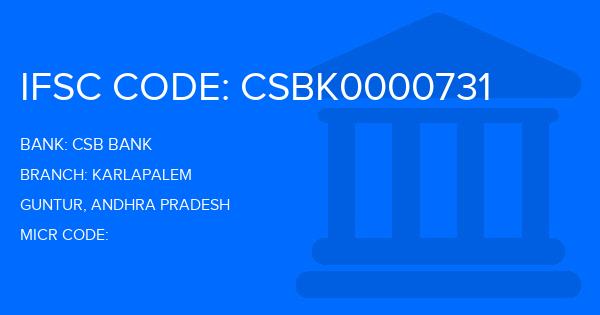 Csb Bank Karlapalem Branch IFSC Code