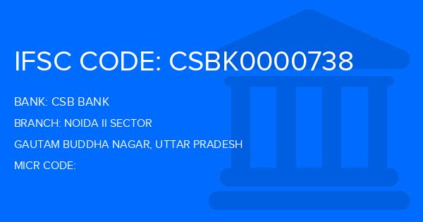 Csb Bank Noida Ii Sector Branch IFSC Code